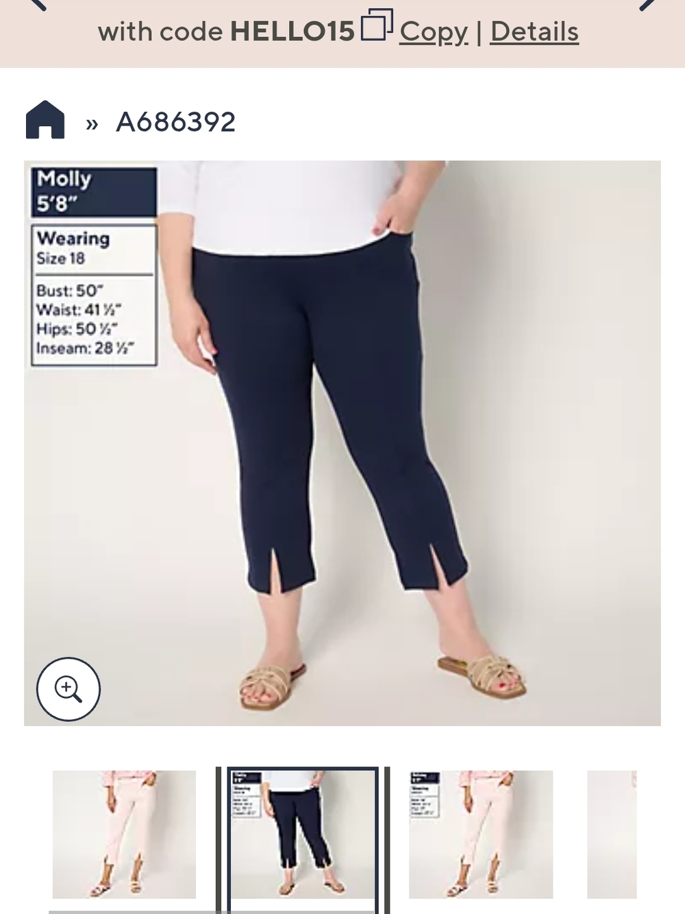 Belle by Kim Gravel Black Cropped Capris with Front Slits BNWT Plus Size 30